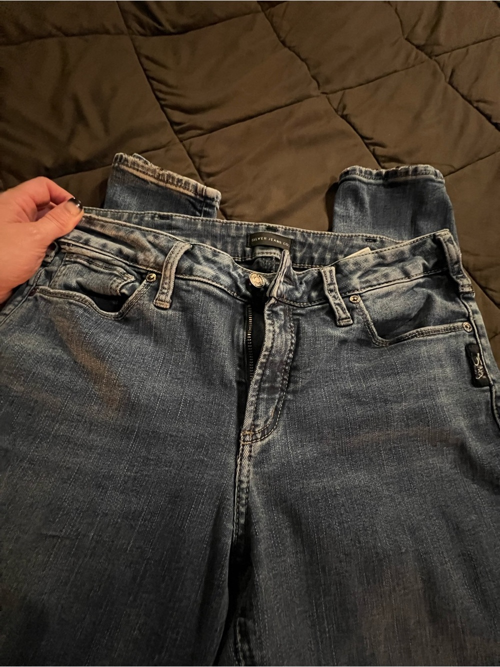 Silver Jeans Dark Blue Denim Skinny Jeans - Picture 4 of 4